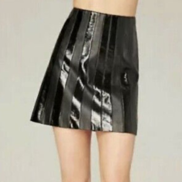NWT Bebe Combo Mini Skirt Faux
Leather/Patent Mix - Picture 2 of 4